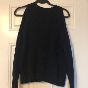 EUC Loft cold shoulder cable knit sweater.